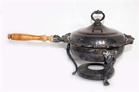 Nice Silver Plate Chafing Dish on Stand