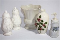 Selection of Porcelain Items. Lenox Vase,