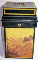 Hand Painted Wooden Storage Box with