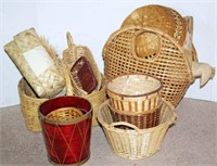 Selection of Woven Baskets of Various sizes