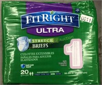 FitRight Ultra Stretch Briefs Size 1