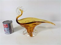 Vase en forme d'oiseau Lorraine glass