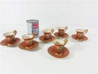 6 tasses à espresso et soucoupes made in Germany