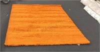 Shag Area Rug Orange 5.3 x 7 Rug