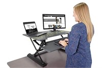 36in Height Adjustable Standing Desk Grey $449 R