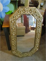 Mirror with Gold Metal Frame scratch on mirror