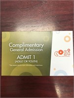Two General Admission Tickets to COSI
