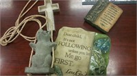 Swinging Pig, Dear Child Plaque & Cross