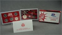 1999-S U.S. Mint Silver Proof Coin Set