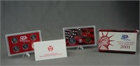 2001-S U.S. Mint Silver Proof Coin Set