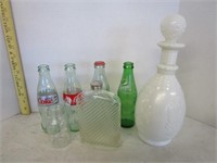 Lot of bottles and a decanter