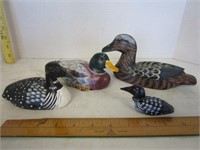Small wooden duck decoys