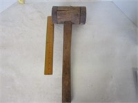 Primitive wooden hammer