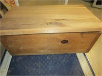 Primitive wooden box with drill and bits; pick up