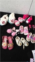 Group of cute baby girl shoes