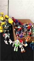 Group of action figure toys some vintage includes