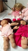 2 collectible cabbage patch dolls with other