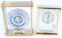 Pair of Brass Quartz Clocks