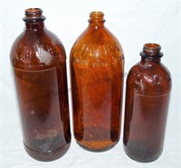 Brown Javex Bottles x3
