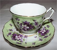Aynsley "Violette" Cup & Saucer