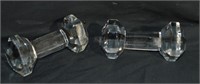 Pair Crystal Knife Rests