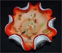 Vtg Murano Cased Art Glass Dish