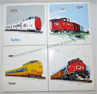 CN Railway Tiles x4