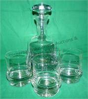Glass Decanter & Glasses