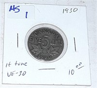 CANADIAN 1930 VF-30 NICKLE