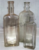Old Medicine Bottles X3