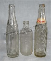 Pepsi & Brown's Beverage Bottles X3