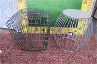 43- 2 NEW METAL STOOLS/END TABLES
