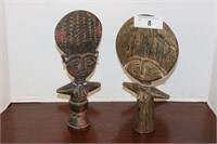 PAIR OF CARVED AFRICAN IDOLS