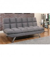 Clarence Grey Fabric Euro Lounger