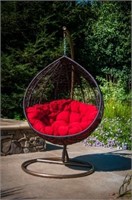 Oversized Red Patio Hang Chair