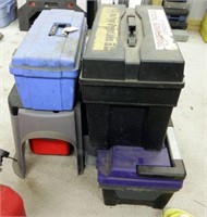 (4) tool boxes and miscellaneous tools, hole saw
