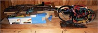 Tile cutter, chain tighteners, bungy cords