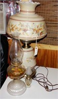 Double globe table lamp, oil lamp, mini oil