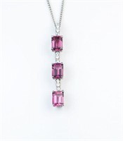 Gorgeous Pink Tourmaline & Diamond Pendant