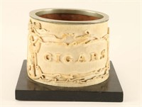 Finely Carved Ivory Cigar Horn