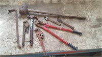 Large Tool Lot, 13 pound Hammer Bolt Cutter works
