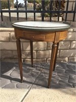 FRENCH WALNUT ROUND SIDE TABLE