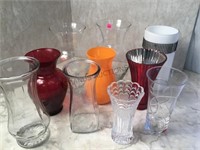 11 ASSORTED VASES