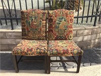 J.W. ROBINSON & CO TAPESTRY CHAIRS