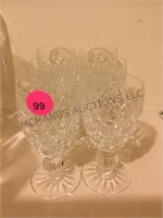 WATERFORD CRYSTAL CORDIAL GLASSES 6