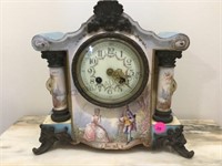 FRENCH SEVRES STYLE MANTEL CLOCK