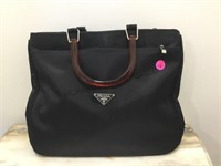 PRADA BLACK CLOTH  BAG