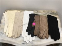 8 PAIRS SUEDE AND LEATHER GLOVES