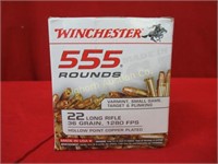 Ammo: .22LR Winchester Hollow Point 555 Rounds