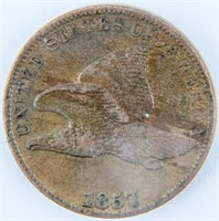 Coin 1857 Flying Eagle in Choice Condition